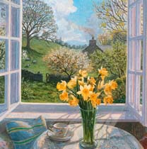 Daffodils by an Open Window